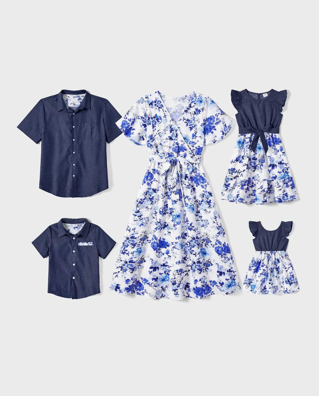 Floral Dress Set – Blue