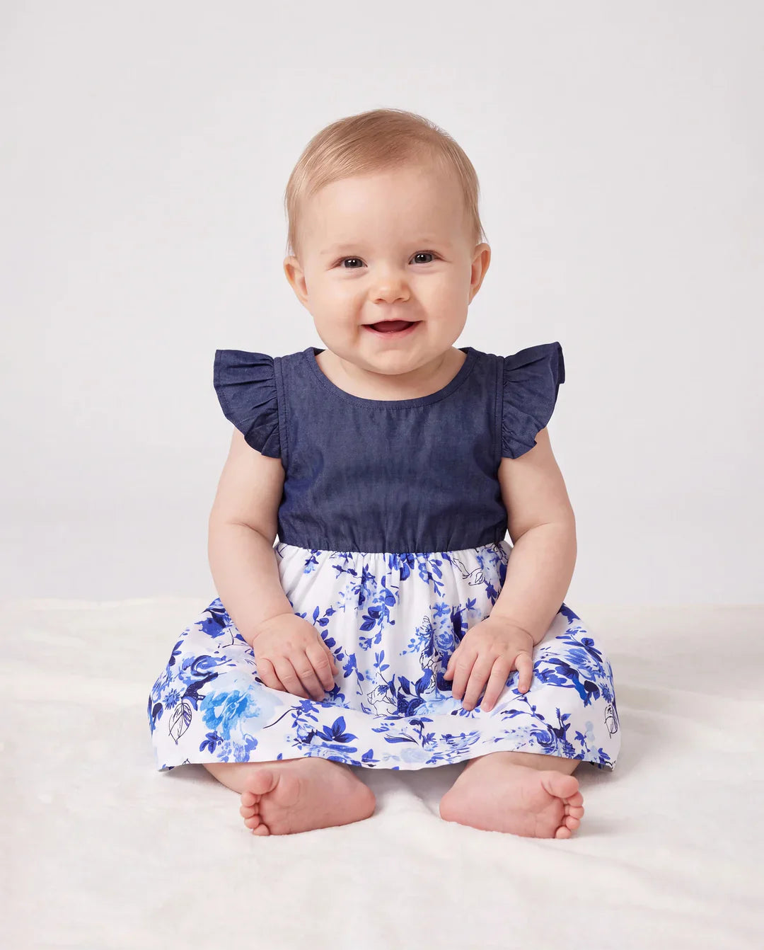Floral Dress Set – Blue