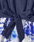 Floral Dress Set – Blue