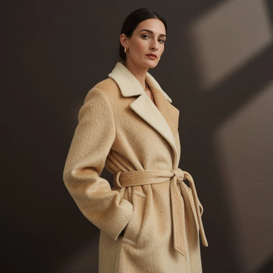 Apex Deals Women's Heritage Alpaca & Virgin Wool Long Coat