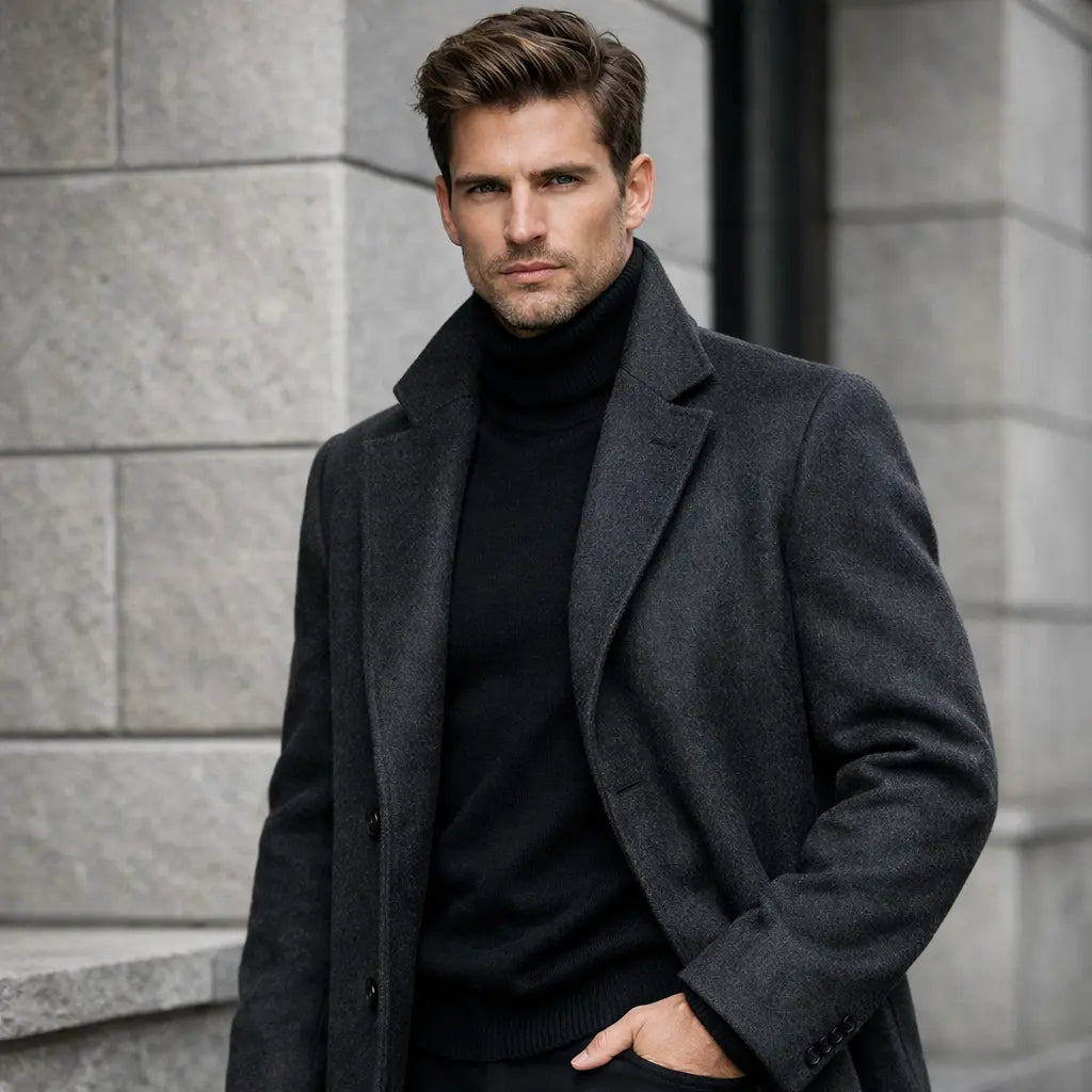 Apex Deals Premium Italian Cashmere Overcoat