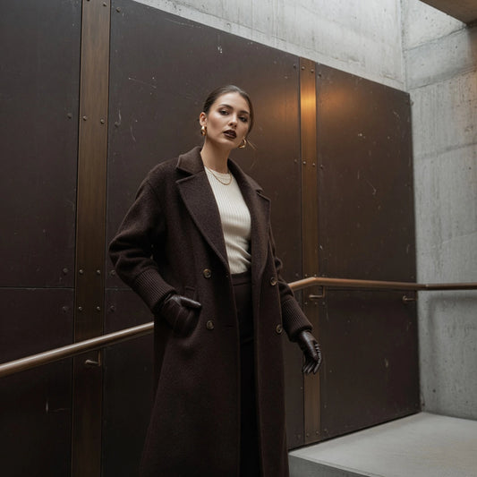 Apex Deals Women's Heritage Alpaca & Virgin Wool Long Coat
