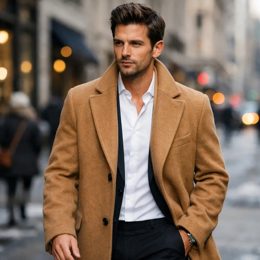 Apex Deals Premium Italian Cashmere Overcoat